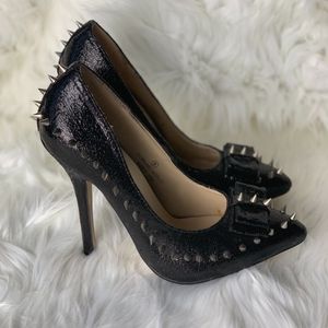Liliana Black Studded Heel